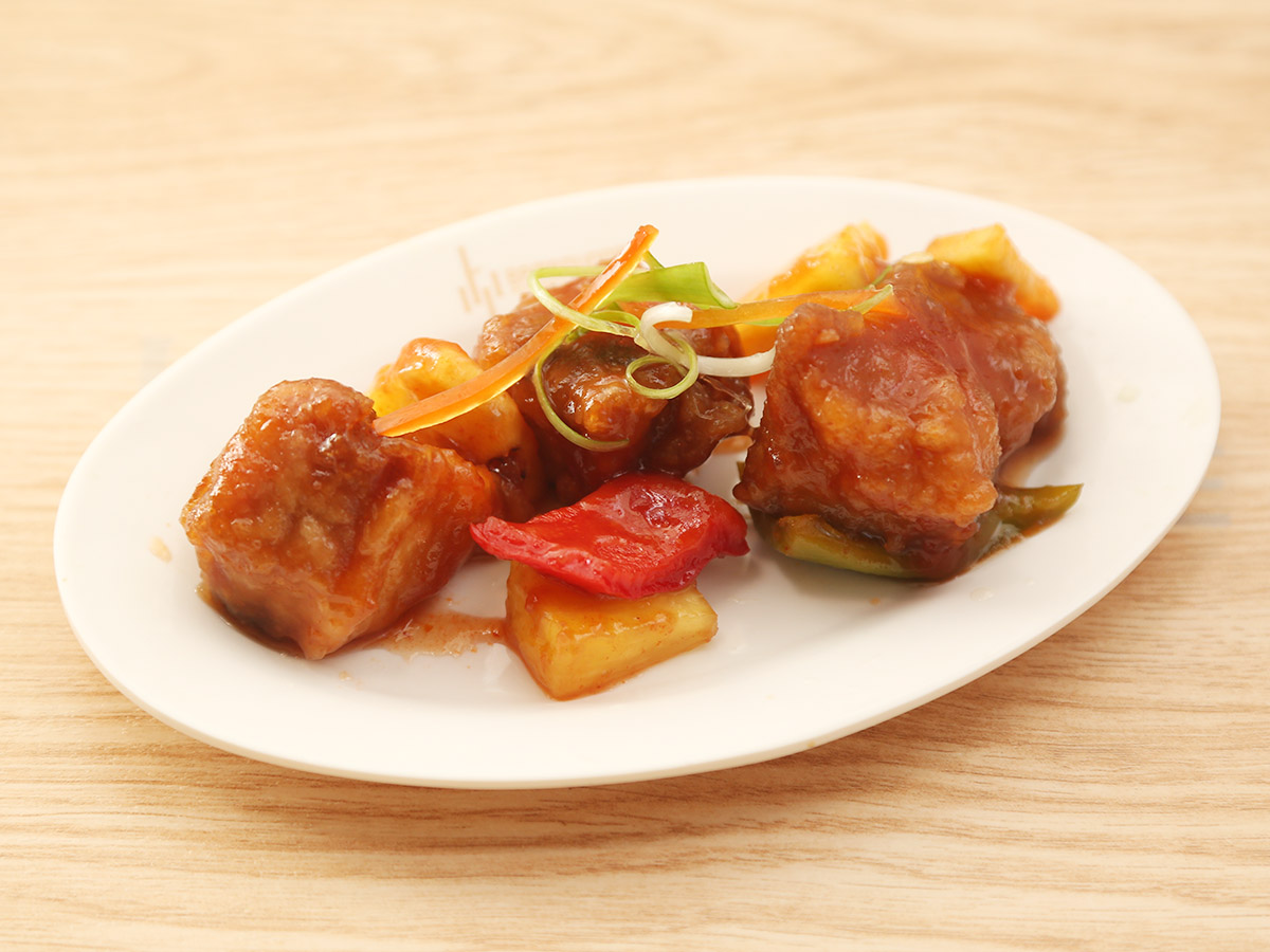 Travers porc aigre douce./100g